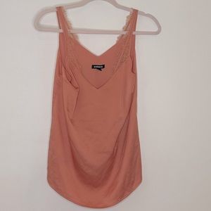 Express lace detail apricot color top.  Size small.